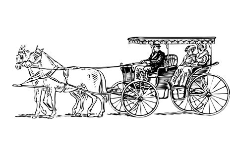 Horse Vehicle Clip Art Black And White Clip Art Library
