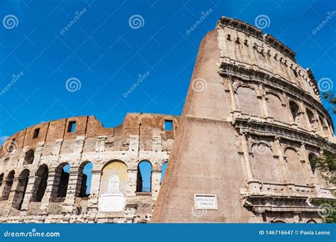 Roma Italia Grande Roman Colosseum Coliseum Colosseo Anche Conosciuto