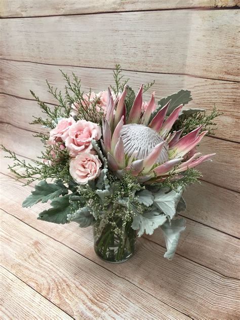 Maybe you would like to learn more about one of these? King protea rose boho garden centerpiece flower bouquet ...