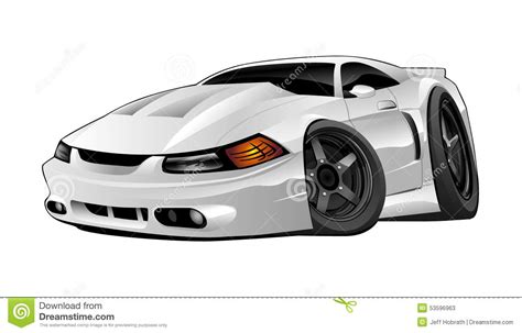 Modern American Muscle Car Stock Illustration
