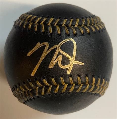 Mike Trout Autographed Black Baseball Mlb Auctions