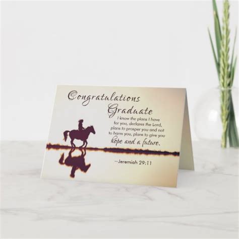 Jeremiah 2911 I Know The Plans I Have Graduation Card Zazzle