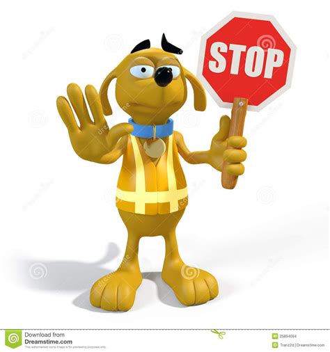 Dog Stop Sign Stock Images Image 25894094 Stop Sign Dog Signs