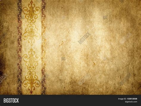 Old Dirty Paper Background With Old Fashioned Border Natural Old Paper