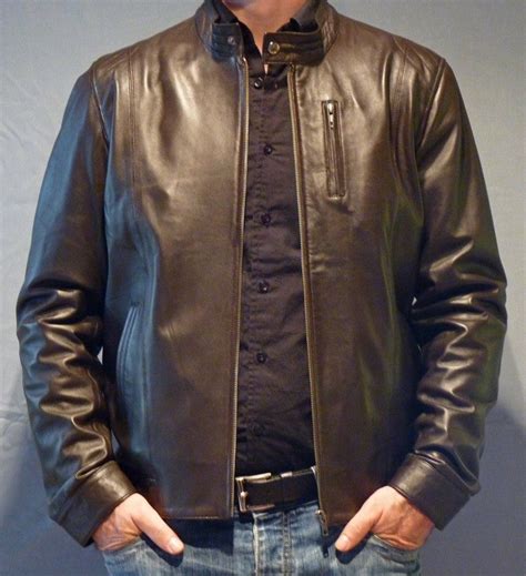 Boutique de vente en ligne de vestes en cuir pour hommes et femmes, sac à main et. Blouson en cuir marron style moto pour homme | Itinérance ...