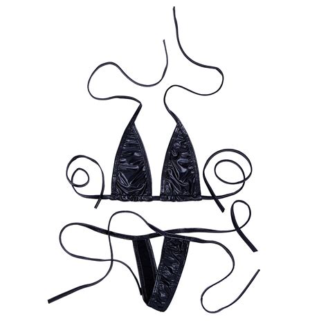 Buy Iefiel Women Shiny Micro String Bikini Swimsuit Lingerie G String Underwear Fits Most Online