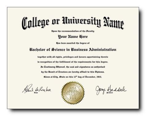 Editable Bachelor Degree Certificate Template