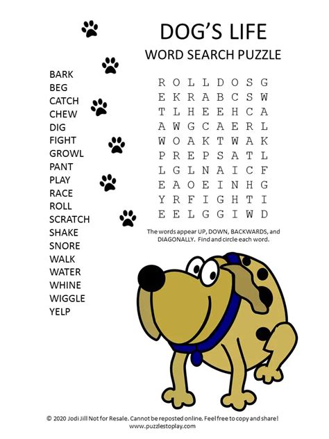 Dog Breeds Word Search Word Find Free Printable Word Searches Dog