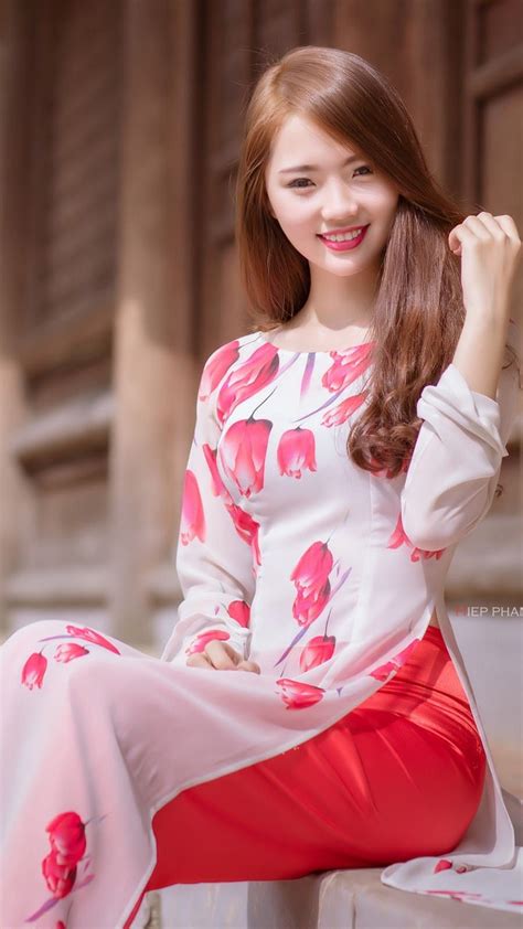 Vietnamese Long Dress Beautiful Young Lady Beautiful Asian Women