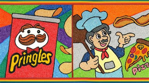 Snack Pringles Coloring Painting Pizza Chef With Foam Clay For Kids