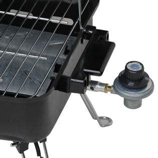 Its flames are not affected by the wind, and the drip from meats adds fuel to keep the flames lit and the meat cooking. BBQ Pro 18" Square Tabletop Gas Grill