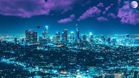 Los Angeles City Lights Wallpaper Backiee