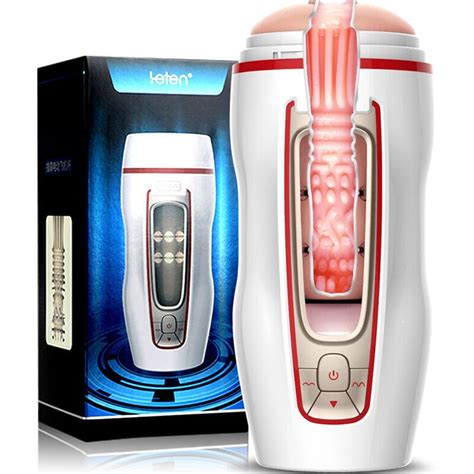 Leten Automatic Male Masturbator Pussy Cup Pocket Artificial Vagina 49 Modes Strong Vibrator
