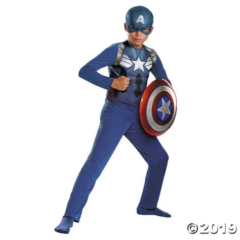 Boys Captain America Halloween Costume Large 1 Pieces