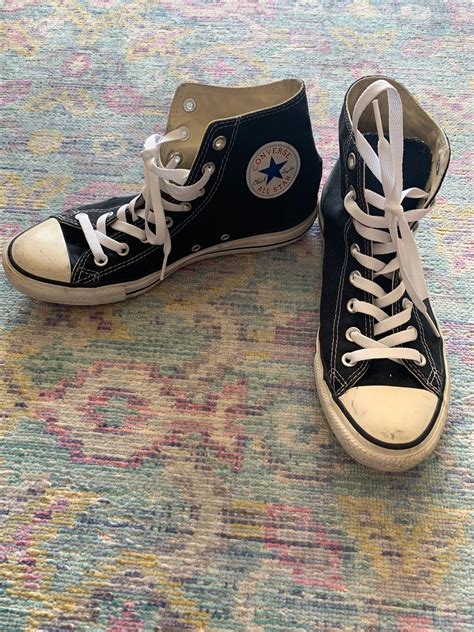 Black High Top Converse All Star Minimal Wear Brand New Laces