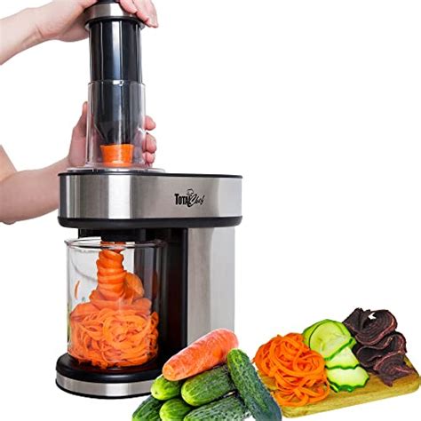 Total Chef Tces03 Electric Vegetable Spiralizer With 3 Interchangeable