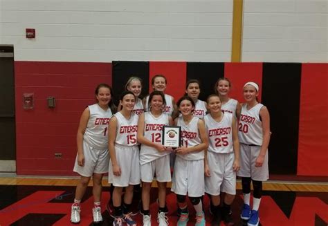 Seventh Grade Girls Basketball Team Emerson Middle School