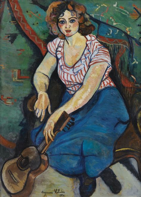 Woman With Guitar 1920 Suzanne Valadon Painting Artist Art