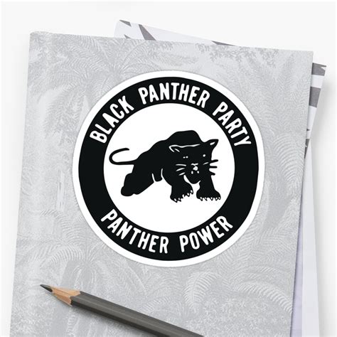 Black Panther Party Panther Power Sticker By Yussername Redbubble