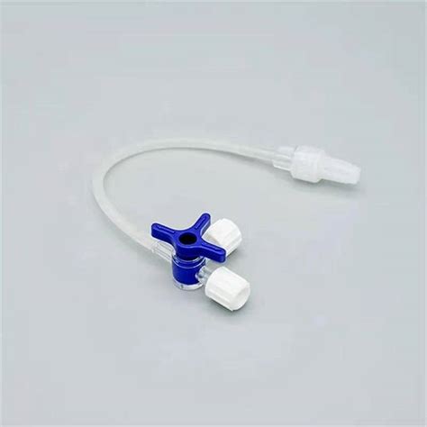 China Medical Disposable Three Way Stopcock With Extension Tube Plastic 3 Way Valve Factory And