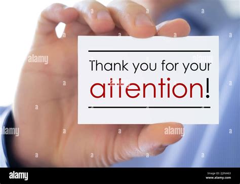 Thank You For Your Attention Stock Photo Alamy