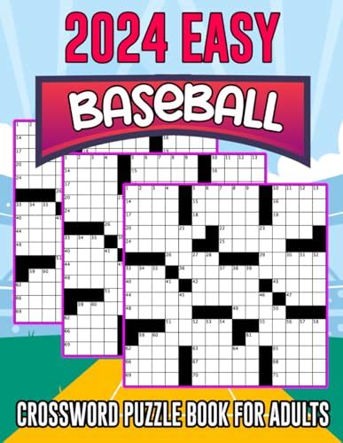 Easy Baseball Crossword Puzzle Book For Adults Test Your