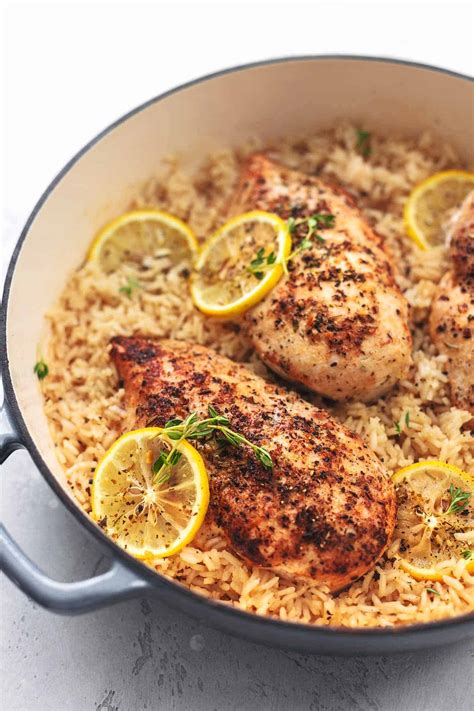 One Pot Lemon Herb Chicken And Rice Creme De La Crumb