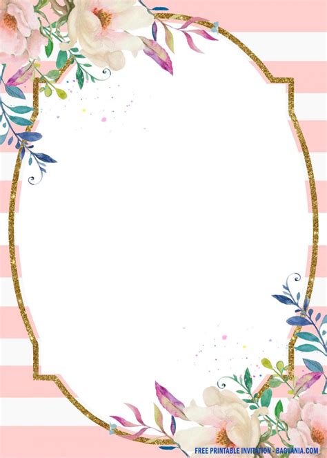 The most common baby shower board material is canvas board. (FREE Printable) - Pink Flowers Baby Girl Shower Invitation Templates - FREE Printable Birthday ...