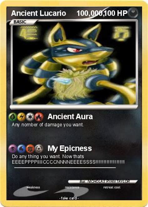 Pokémon Ancient Lucario 100 000 000 Ancient Aura My Pokemon Card