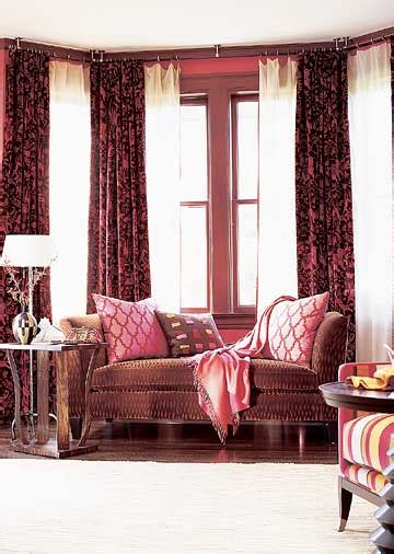 Treatment arched to maintain, rather than hide their forms by using curved rods and flexible curtain windows. Bay and Bow Window Treatment Ideas | home appliance