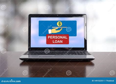 Personal Loan Concept On A Laptop Stock Image Image Of Application