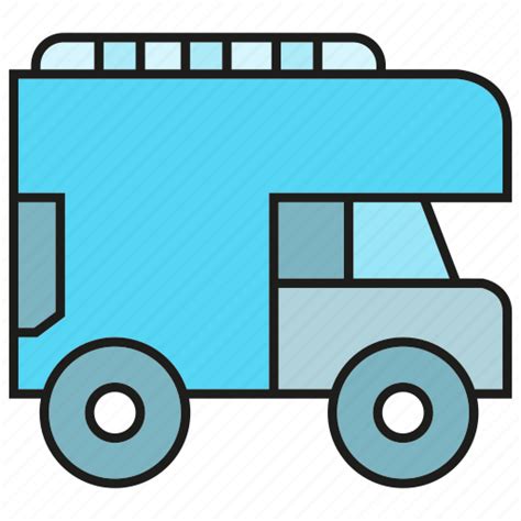 Camper, car, motor home, recreational vehicle, rv, truck, vehicle icon