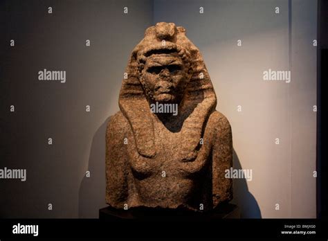 Ancient Egyptian Statue On Display At The Alexandria National Museum