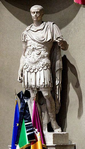 Roman Statue Of Gaius Julius Caesar At Palazzo Senatorio Eponym Room
