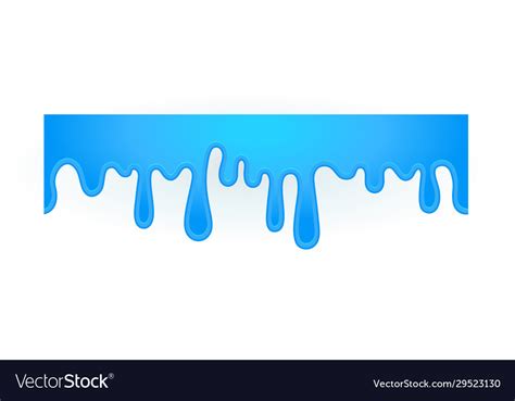 Dripping Blue Slime Border For Banner Decoration Vector Image