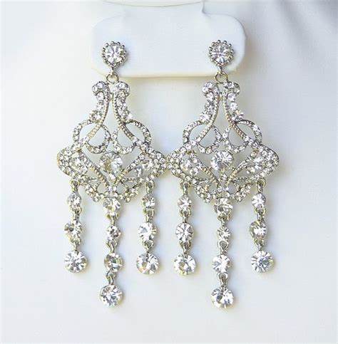 Bridal Chandelier Earrings Wedding Jewelry By Annasinclair On Etsy 56