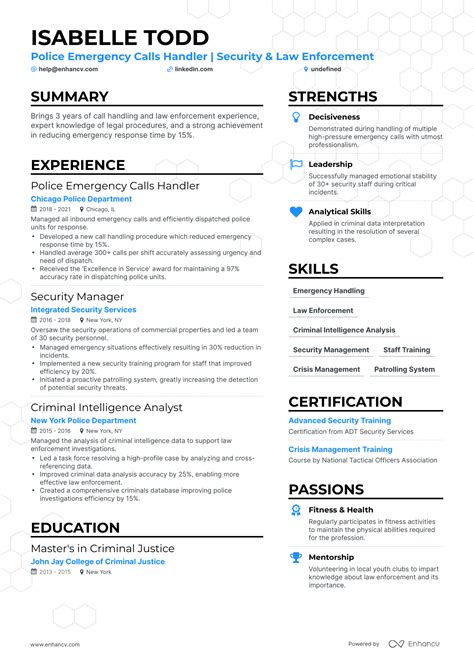 Entry Level Police Officer Resume Examples Guide For