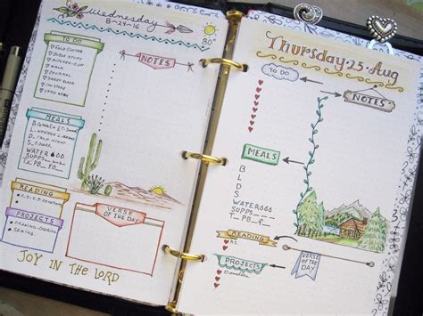 A Palette Full of Blessings: bullet and journal pages