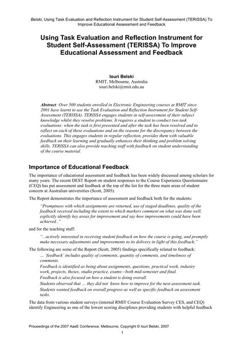 😊 Self Assessment And Reflection Paper Essay Samples For Free Self