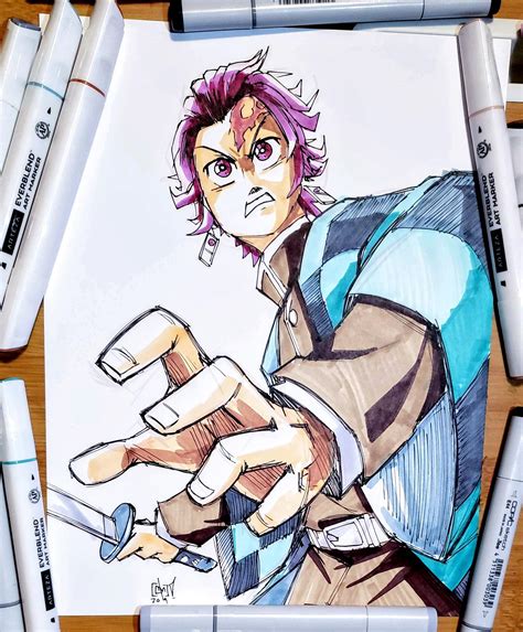 Heres My Drawing Of Tanjiro Rkimetsunoyaiba