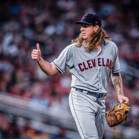Cleveland Indians Mike Clevinger after getting an out against the ...