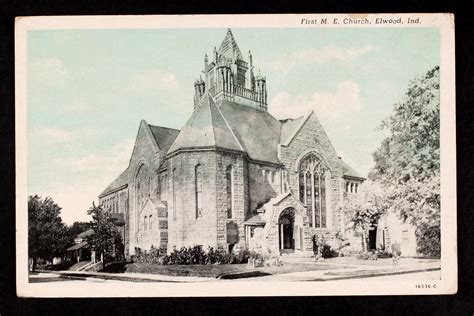 Elmwood First M E Church Methodist Carte Postale Ancienne Et