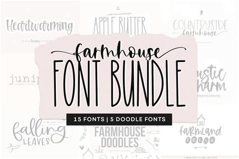 Farmhouse Font Bundle Handwritten Fonts For Crafters 715162
