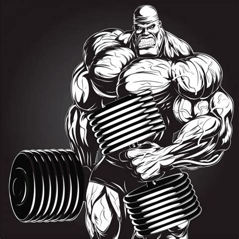 bodybuilding gym muscle dumbbell man vector poster free download illustrations
