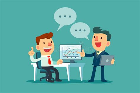 Two Businessmen Discussing Business Strategy Stock Vector