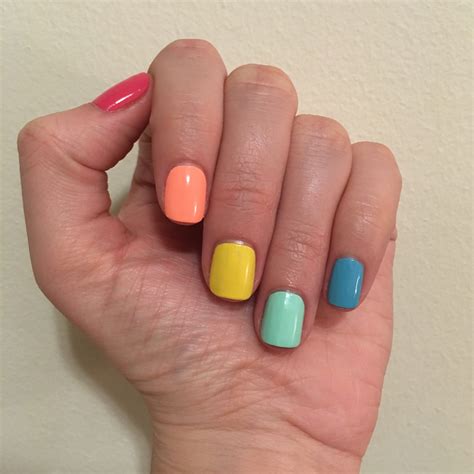 Spring Rainbow Nails Cindys Cute Corner