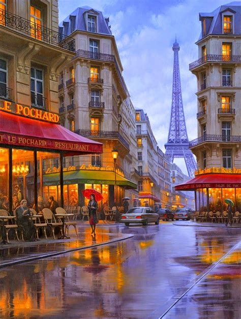 Pintor Del Paisaje Urbanoalexei Butirskiy Paris Eiffel Tower Paris