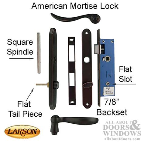 Larson Storm Door Handle Set 78 Backsetmortise Lock Satin Nickel