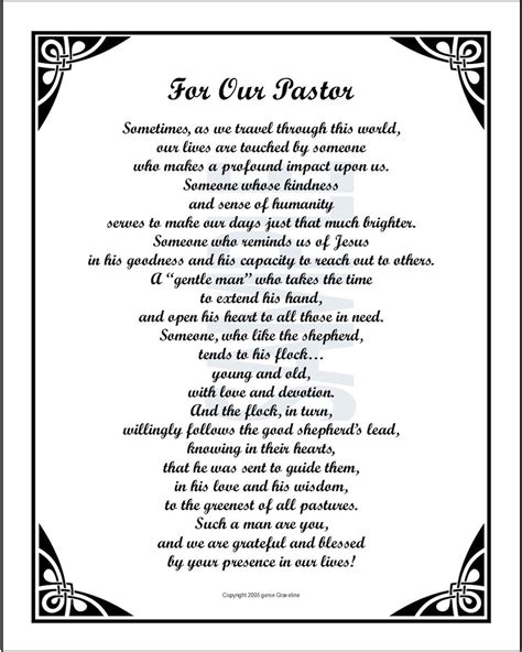 Poem For Our Pastor Pastor T Pastor Present Pastor Thank You