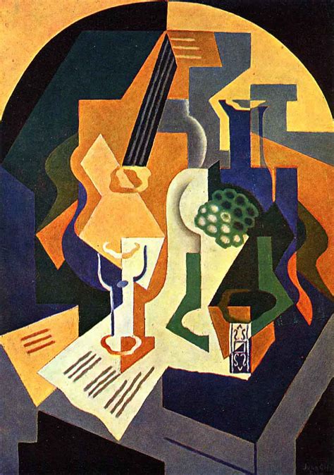 Still Life With Guitar1 By Juan Gris Art Reproduction From Cutler Miles